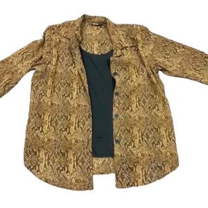 GLORIA LANCE snake skin print blouse 1X
